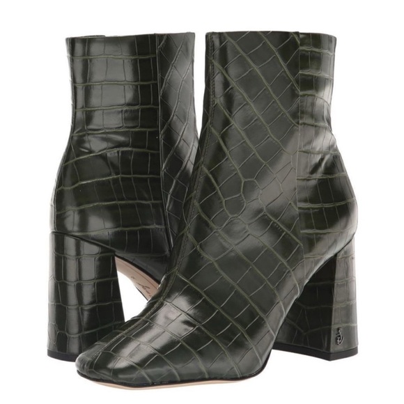Sam Edelman Green Ankle Boots - Picture 1 of 5